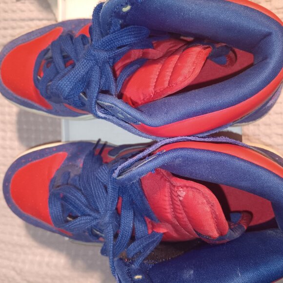 Nike Dunk Skinny Print Hyper Red Royal Blue Mid - Picture 4 of 4
